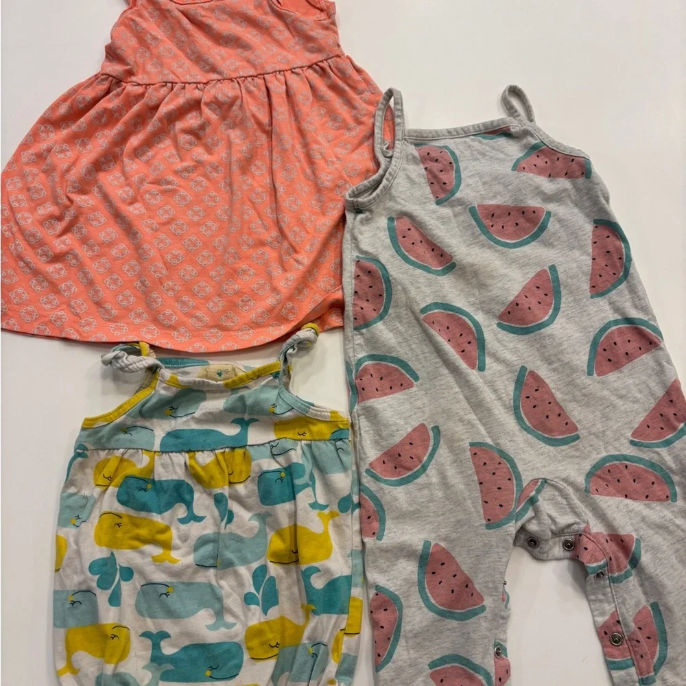 Bundle: Baby Rompers and Dress Set